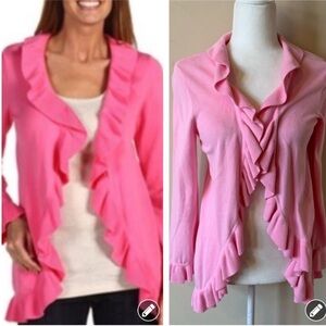 Lilly Pulitzer Pink Ruffled Cardigan